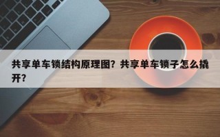 共享单车锁结构原理图？共享单车锁子怎么撬开？