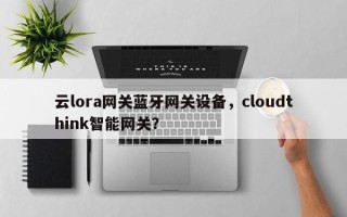 云lora网关蓝牙网关设备，cloudthink智能网关？