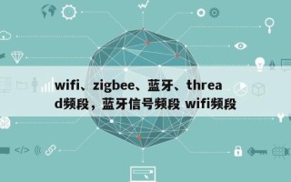 wifi、zigbee、蓝牙、thread频段，蓝牙信号频段 wifi频段