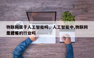 物联网属于人工智能吗，人工智能中,物联网是近来比较好的行业吗