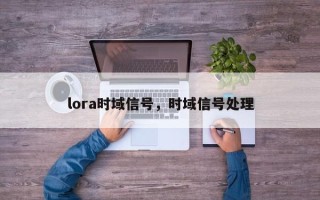 lora时域信号，时域信号处理