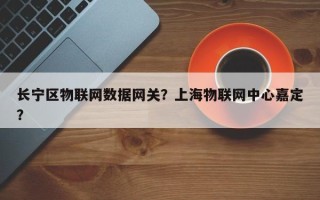 长宁区物联网数据网关？上海物联网中心嘉定？