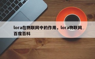 lora在物联网中的作用，lora物联网百度百科