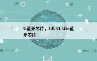 ti蓝牙芯片，fill t1 lite蓝牙芯片
