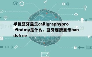 手机蓝牙显示calligraphypro-findmy是什么，蓝牙连接显示handsfree