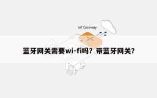 蓝牙网关需要wi-fi吗？带蓝牙网关？