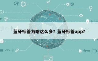 蓝牙标签为啥这么多？蓝牙标签app？