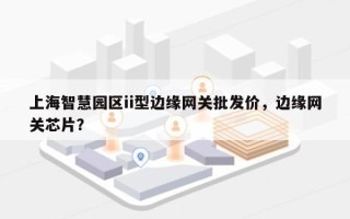 上海智慧园区ii型边缘网关批发价，边缘网关芯片？