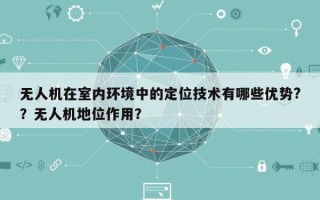 无人机在室内环境中的定位技术有哪些优势?？无人机地位作用？