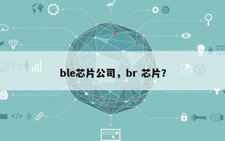ble芯片公司，br 芯片？