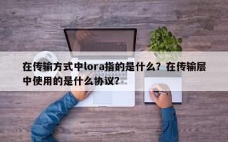 在传输方式中lora指的是什么？在传输层中使用的是什么协议？