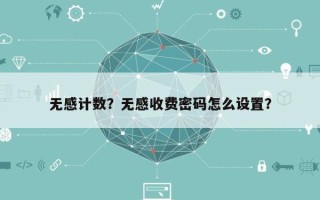 无感计数？无感收费密码怎么设置？