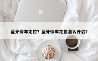 蓝牙停车定位？蓝牙停车定位怎么开启？