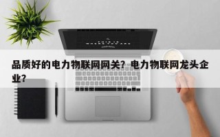 品质好的电力物联网网关？电力物联网龙头企业？