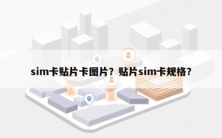 sim卡贴片卡图片？贴片sim卡规格？