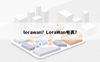 lorawan？LoraWan电表？