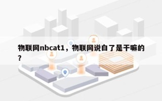 物联网nbcat1，物联网说白了是干嘛的？