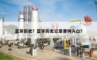 蓝牙历史？蓝牙历史记录查询入口？