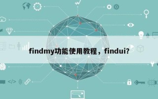 findmy功能使用教程，findui？