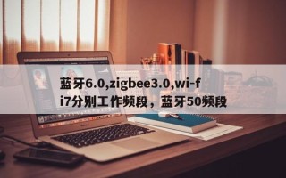 蓝牙6.0,zigbee3.0,wi-fi7分别工作频段，蓝牙50频段