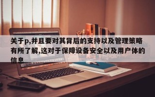 关于p,并且要对其背后的支持以及管理策略有所了解,这对于保障设备安全以及用户体的信息