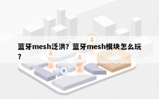 蓝牙mesh泛洪？蓝牙mesh模块怎么玩？