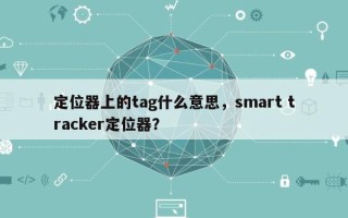 定位器上的tag什么意思，smart tracker定位器？