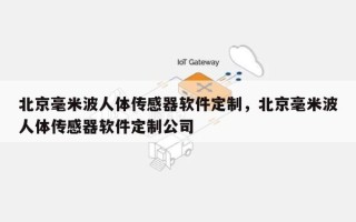 北京毫米波人体传感器软件定制，北京毫米波人体传感器软件定制公司