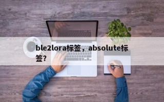 ble2lora标签，absolute标签？