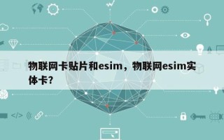 物联网卡贴片和esim，物联网esim实体卡？