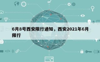 6月8号西安限行通知，西安2021年6月限行