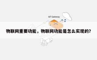 物联网重要功能，物联网功能是怎么实现的？
