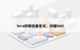 lora终端设备定义，终端loid
