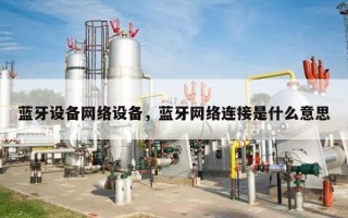 蓝牙设备网络设备，蓝牙网络连接是什么意思