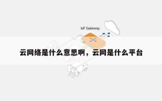 云网络是什么意思啊，云网是什么平台