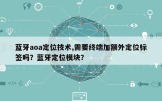 蓝牙aoa定位技术,需要终端加额外定位标签吗？蓝牙定位模块？