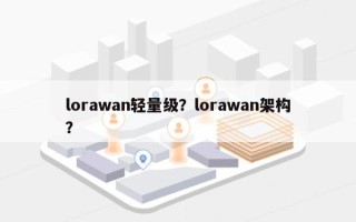 lorawan轻量级？lorawan架构？