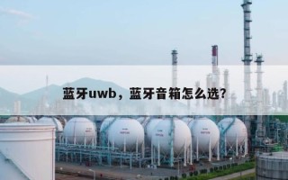 蓝牙uwb，蓝牙音箱怎么选？