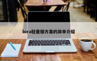 lora轻量版方案的简单介绍