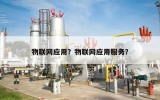 物联网应用？物联网应用服务？