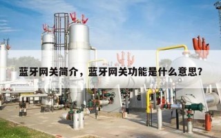 蓝牙网关简介，蓝牙网关功能是什么意思？