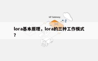 lora基本原理，lora的三种工作模式？