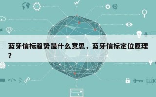 蓝牙信标趋势是什么意思，蓝牙信标定位原理？