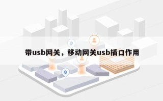 带usb网关，移动网关usb插口作用