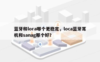 蓝牙和lora哪个更稳定，loca蓝牙耳机和sanag那个好？