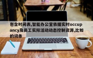 包含时间表,智能办公室依据实时occupancy及员工实际活动动态控制资源,比如的词条