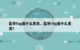 蓝牙tag是什么意思，蓝牙chg是什么意思？