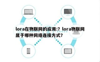 lora在物联网的应用:？lora物联网属于哪种网络连接方式？