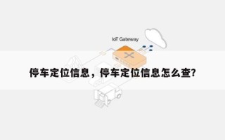 停车定位信息，停车定位信息怎么查？