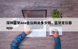 深圳蓝牙aoa定位网关多少钱，蓝牙定位器app